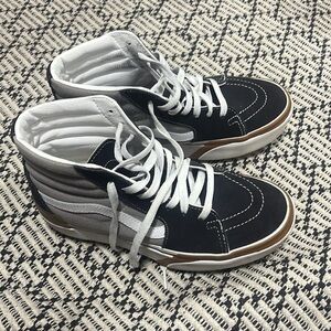 High-Top Black and White Sneakers